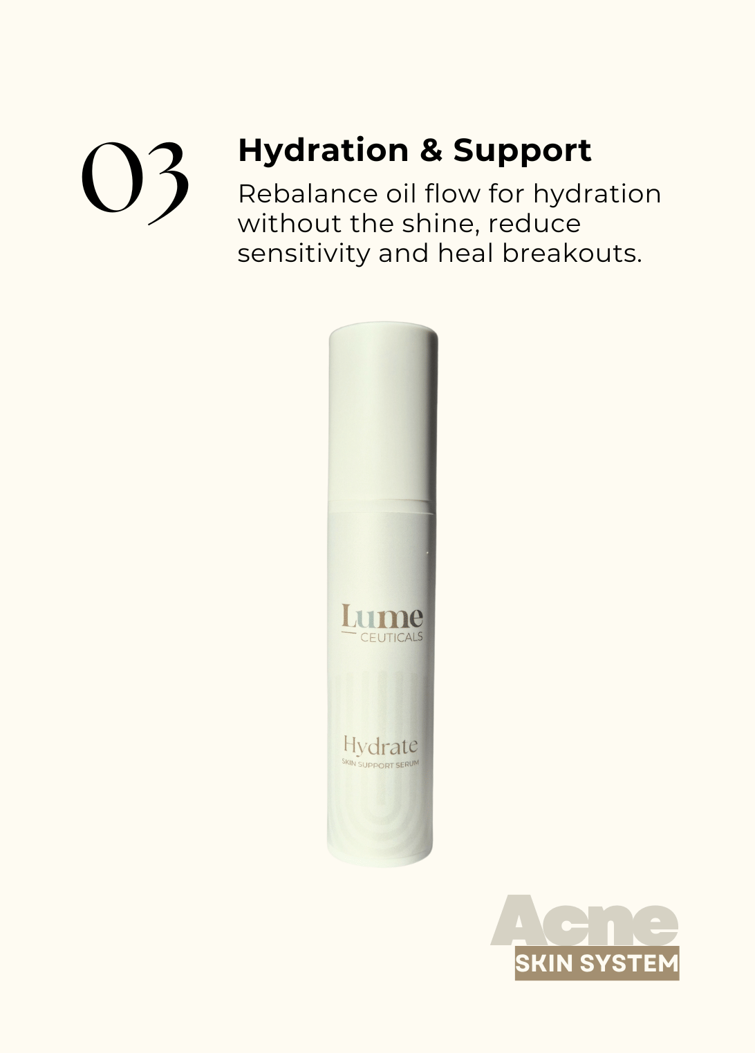 Includes step 3, Hydrate for moisture without the heaviness.