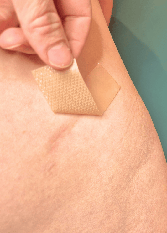 Reusable silicone tape for body scars.