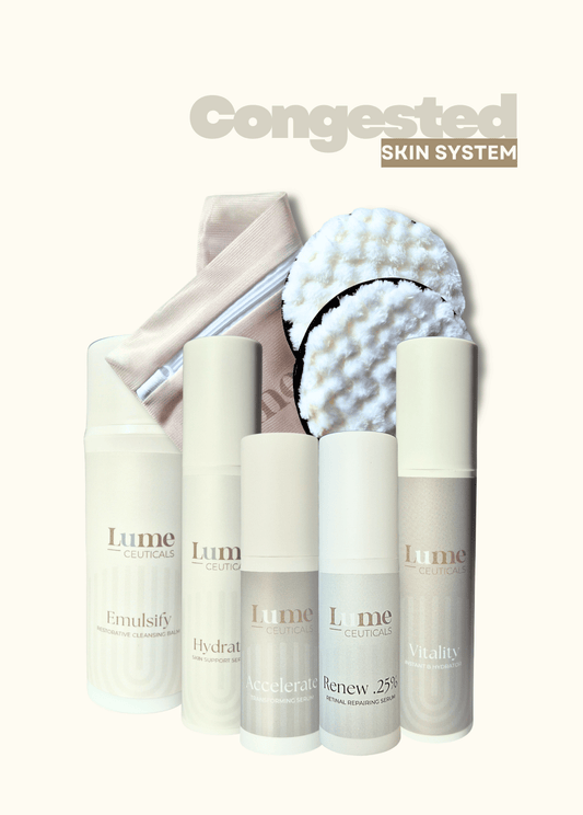 LumeCeuticals 5-step congested skin routine for clogged pores