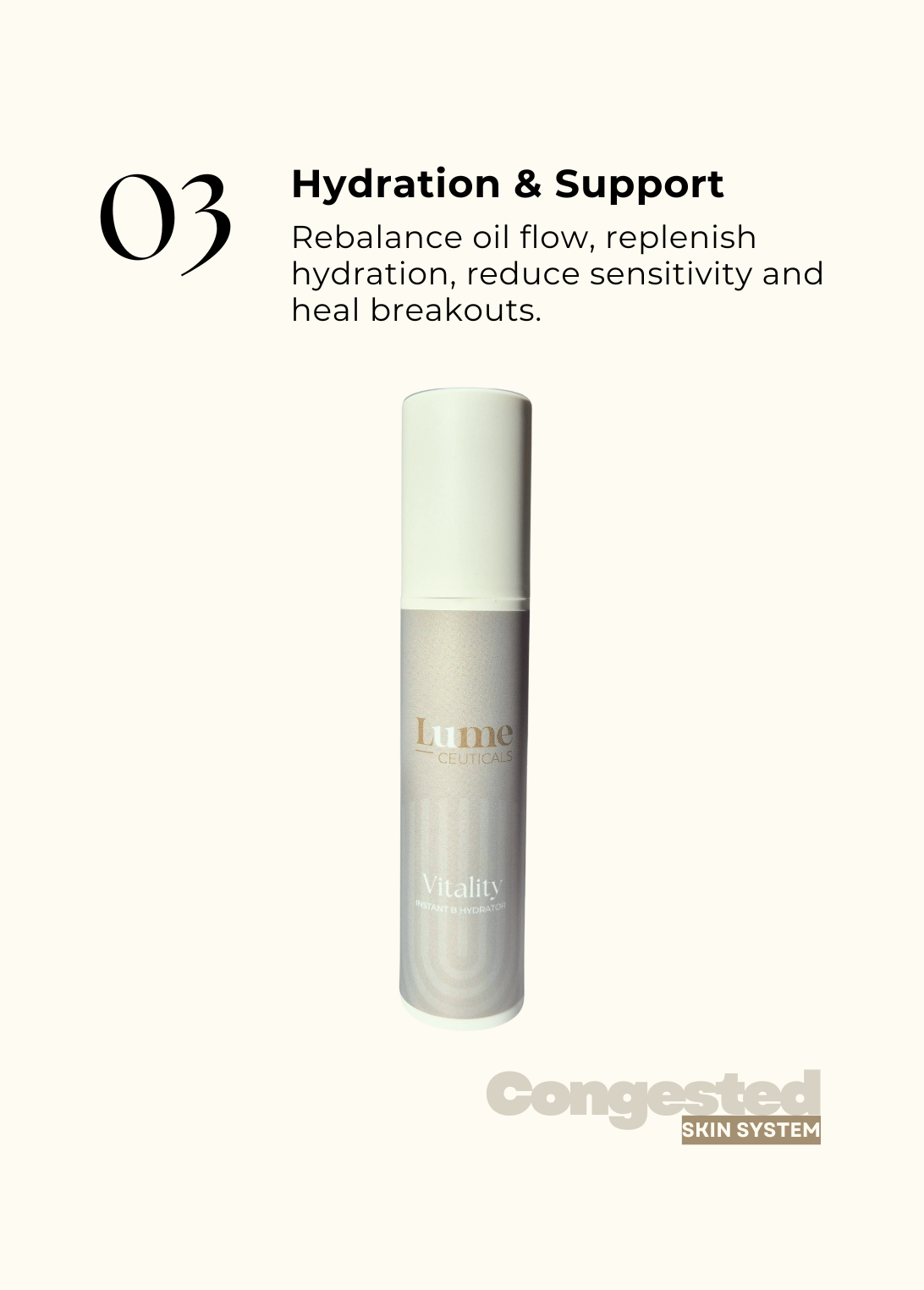 Includes Vitality 5% niacinamide light-weight moisture.