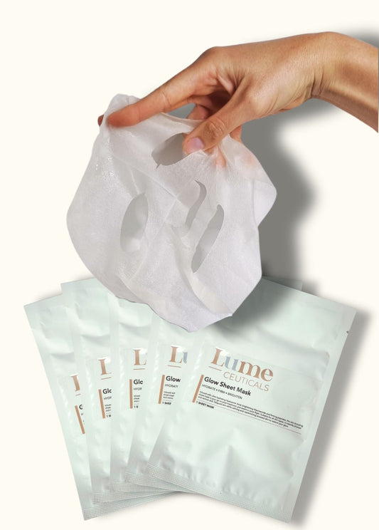 GLOW peptide sheet masks
